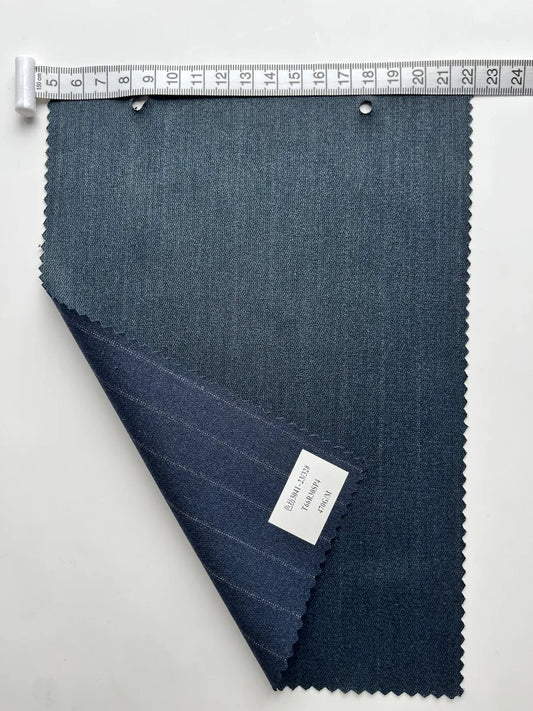 Heather Gray Pinstripe Woven Suiting Fabric 470G/M
