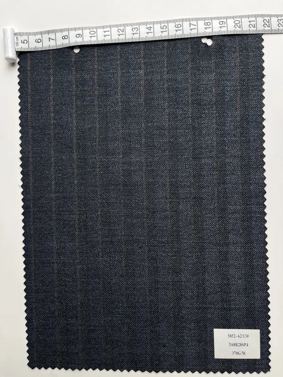 Pinstripe TR Woven Suiting Fabric 370GSM - Anti-Wrinkle Corporate Uniform Fabric