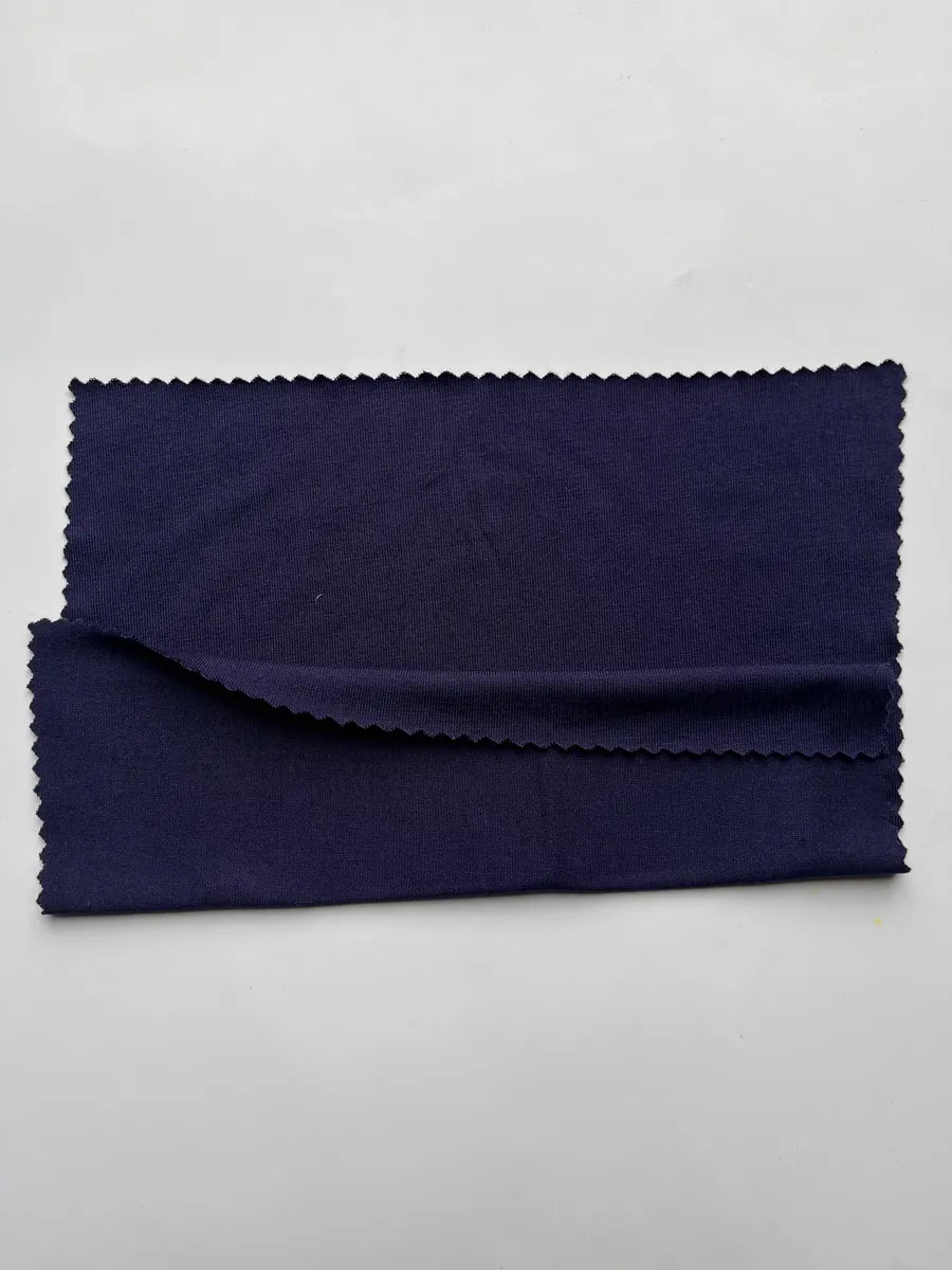 Navy Bamboo Spandex Stretch Knit Fabric | 200GSM