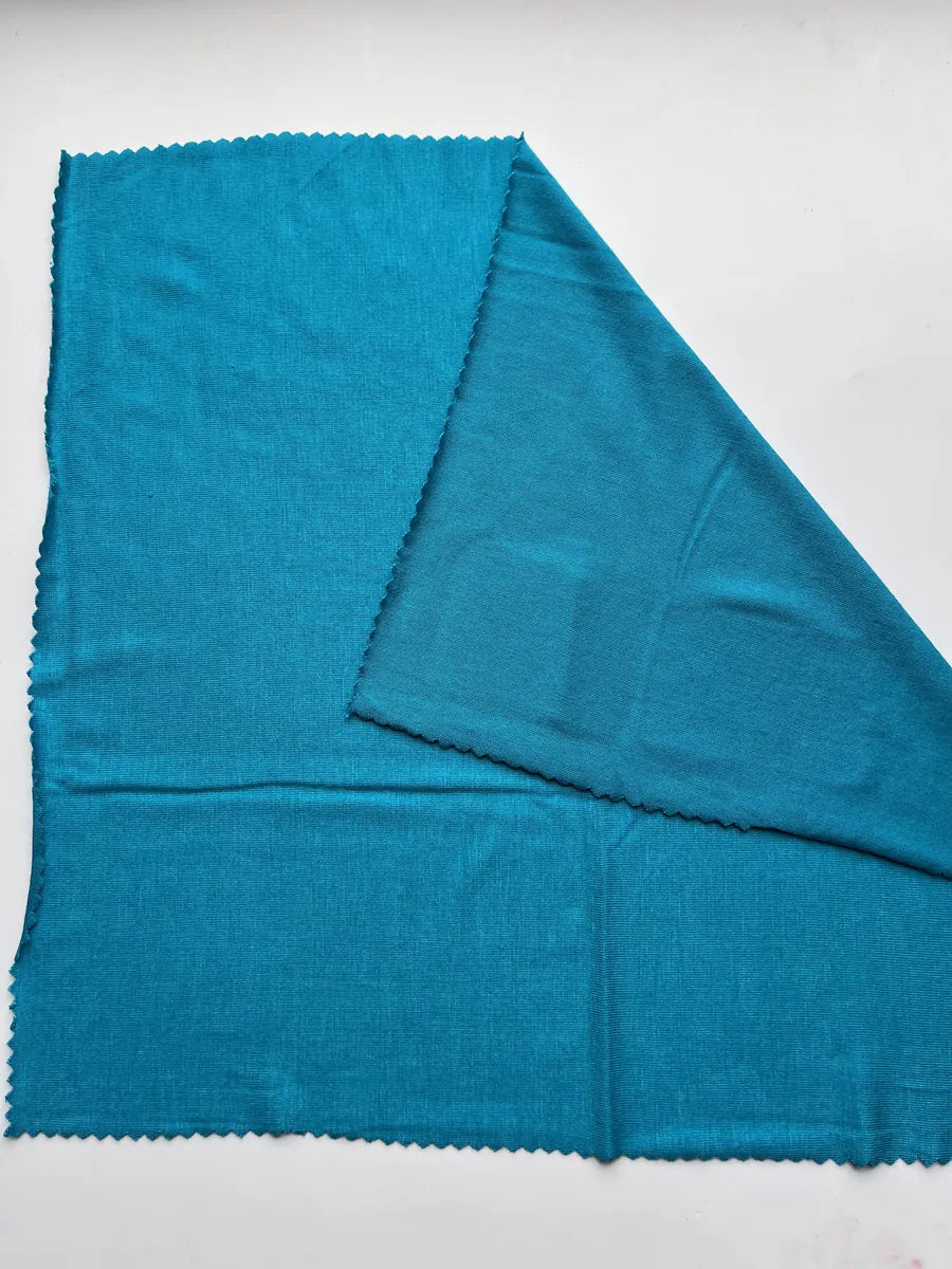 Turquoise Rayon Spandex Stretch Knit Fabric | 200GSM