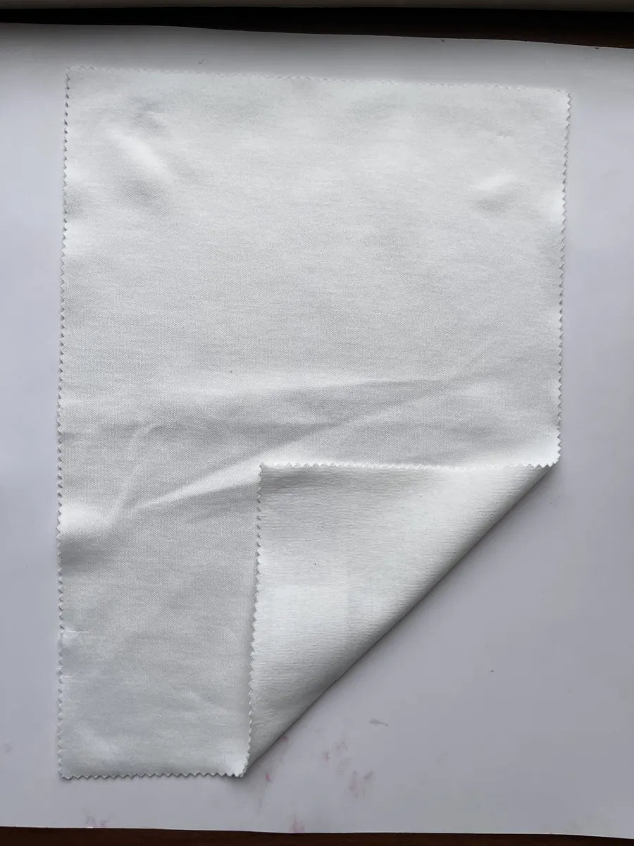 White Cotton Polyester Double Knit Fabric | 230GSM