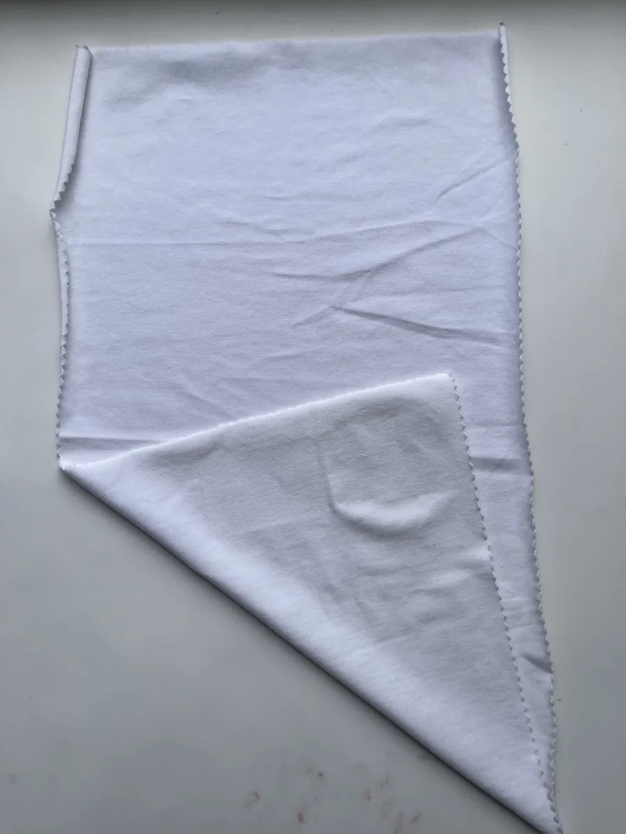 White Cotton Spandex Stretch Jersey Fabric | 205GSM