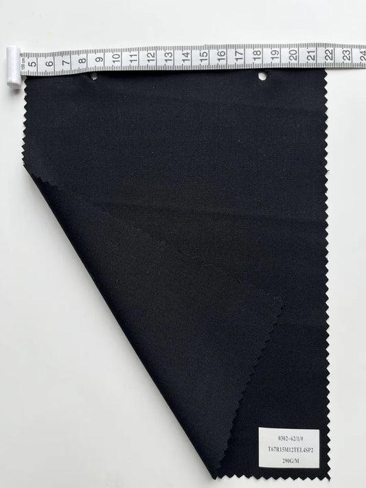 Midnight Navy Stretch Woven Suiting Fabric 290G/M