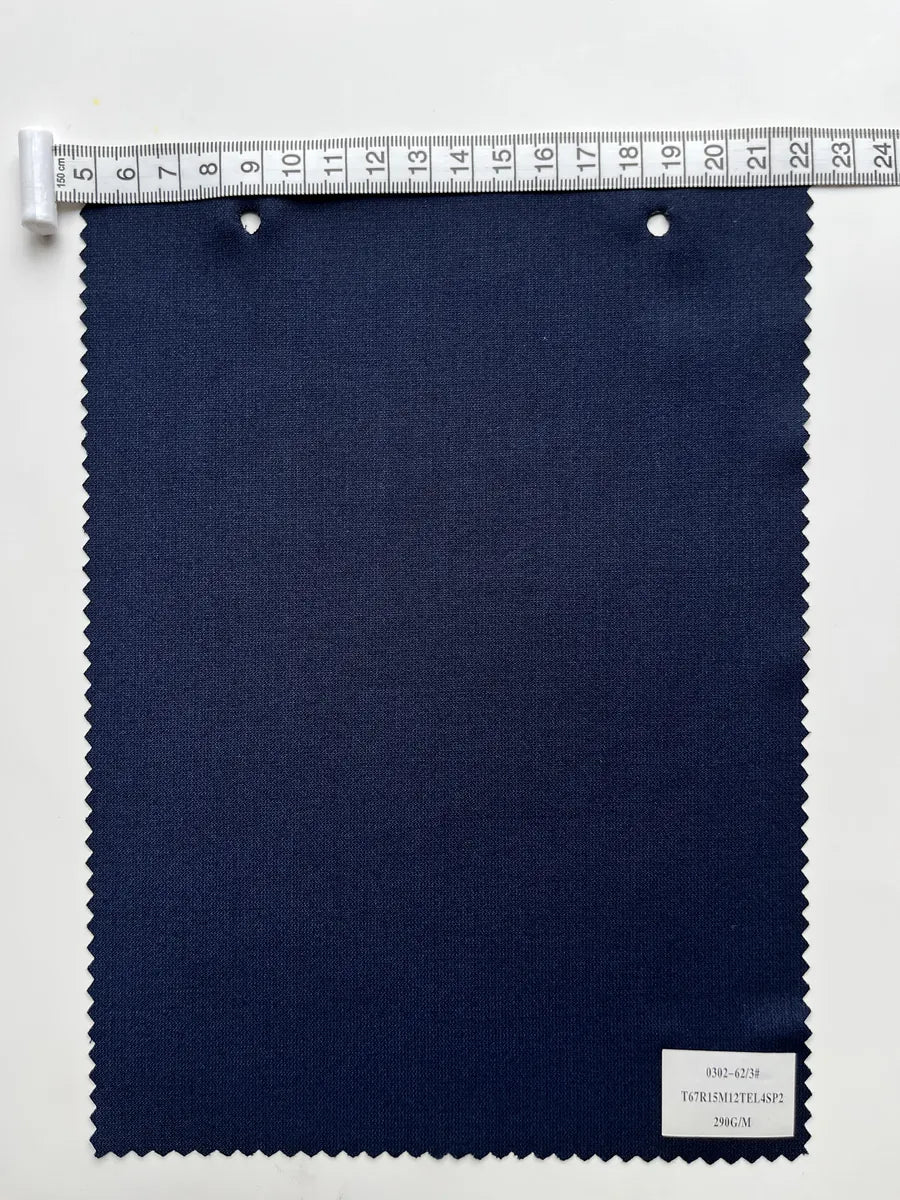 Midnight Navy Stretch Woven Suiting Fabric 290G/M