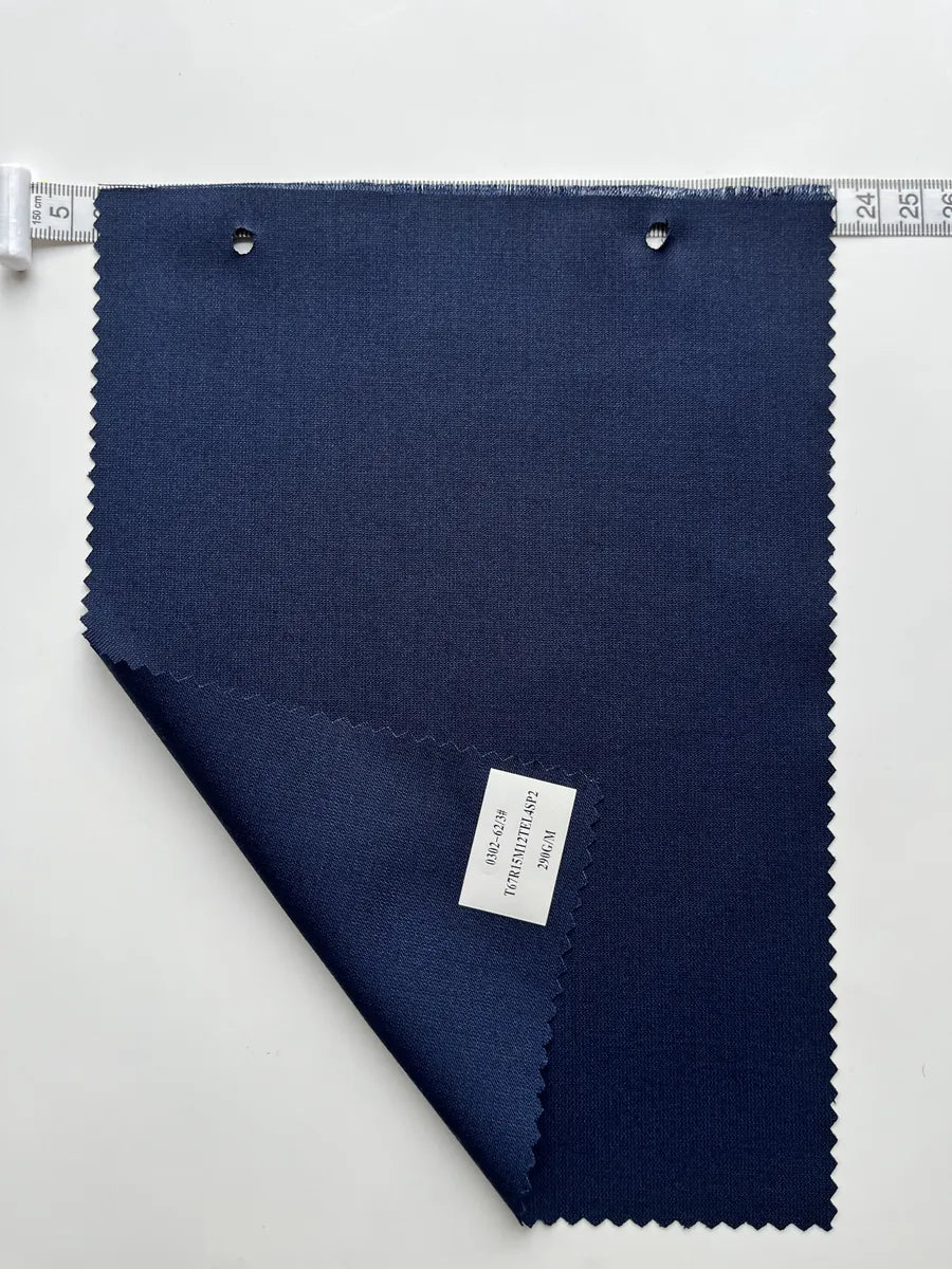 Midnight Navy Stretch Woven Suiting Fabric 290G/M