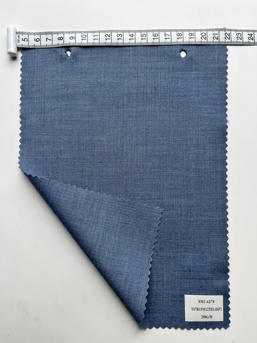 Midnight Navy Stretch Woven Suiting Fabric 290G/M