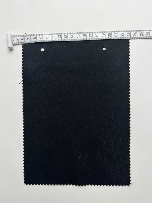 Deep Black Stretch Woven Twill Suiting Fabric 370G/M