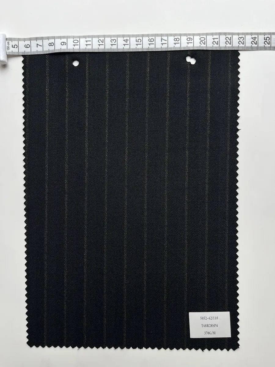 Pinstripe TR Woven Suiting Fabric 370GSM - Anti-Wrinkle Corporate Uniform Fabric