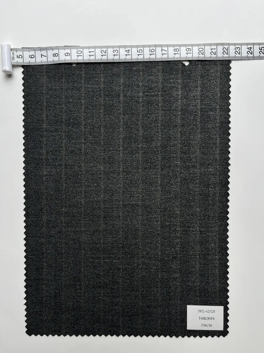 Pinstripe TR Woven Suiting Fabric 370GSM - Anti-Wrinkle Corporate Uniform Fabric