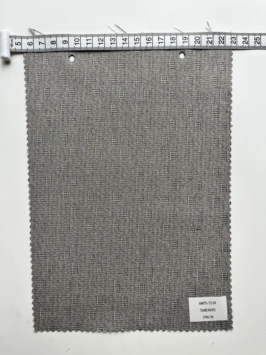 Jacquard TR Woven Suiting Fabric 370GSM - Luxury Textured Blazer Fabric Wholesale