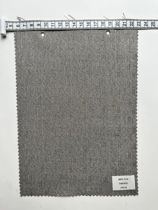 Light Gray Jacquard Woven Suiting Fabric 370G/M