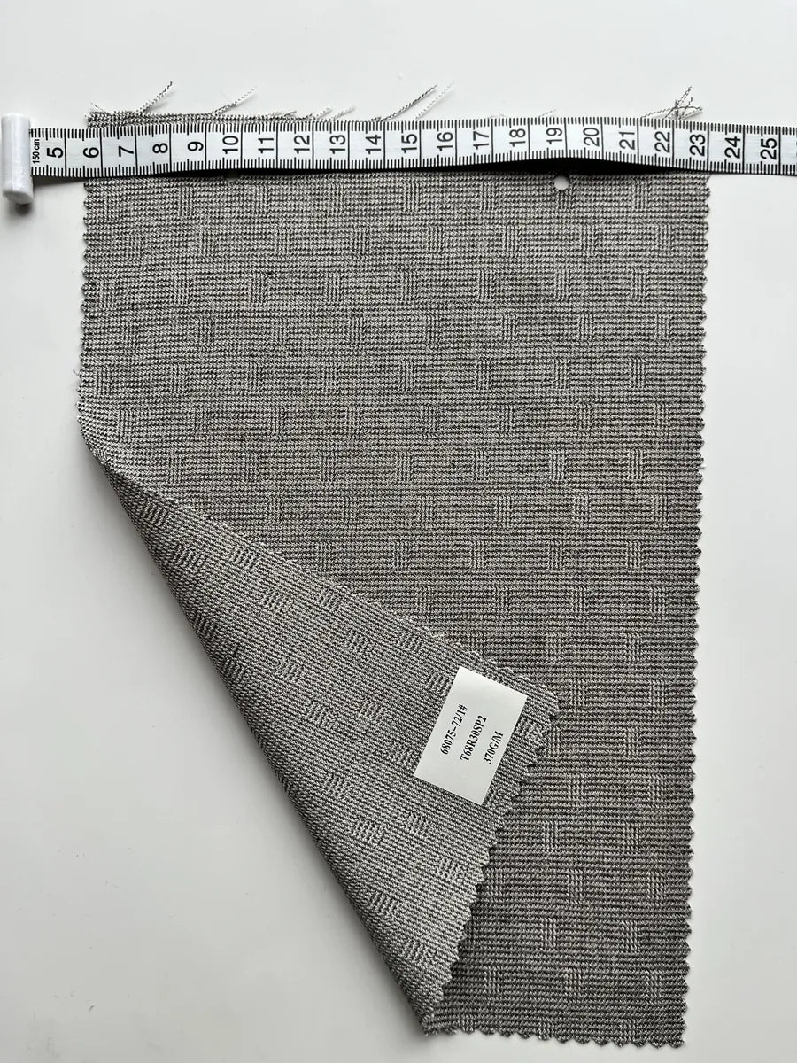 Jacquard TR Woven Suiting Fabric 370GSM - Luxury Textured Blazer Fabric Wholesale