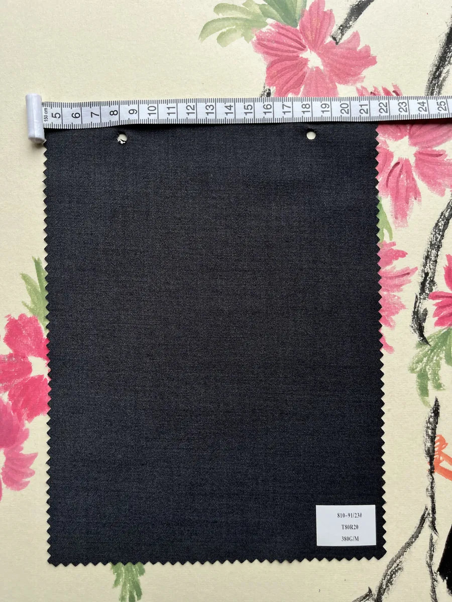 Midnight Navy Woven Suiting Fabric 380G/M