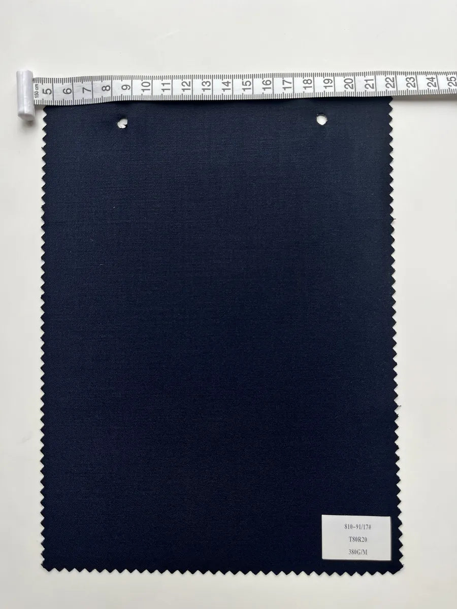 Midnight Navy Woven Suiting Fabric 380G/M