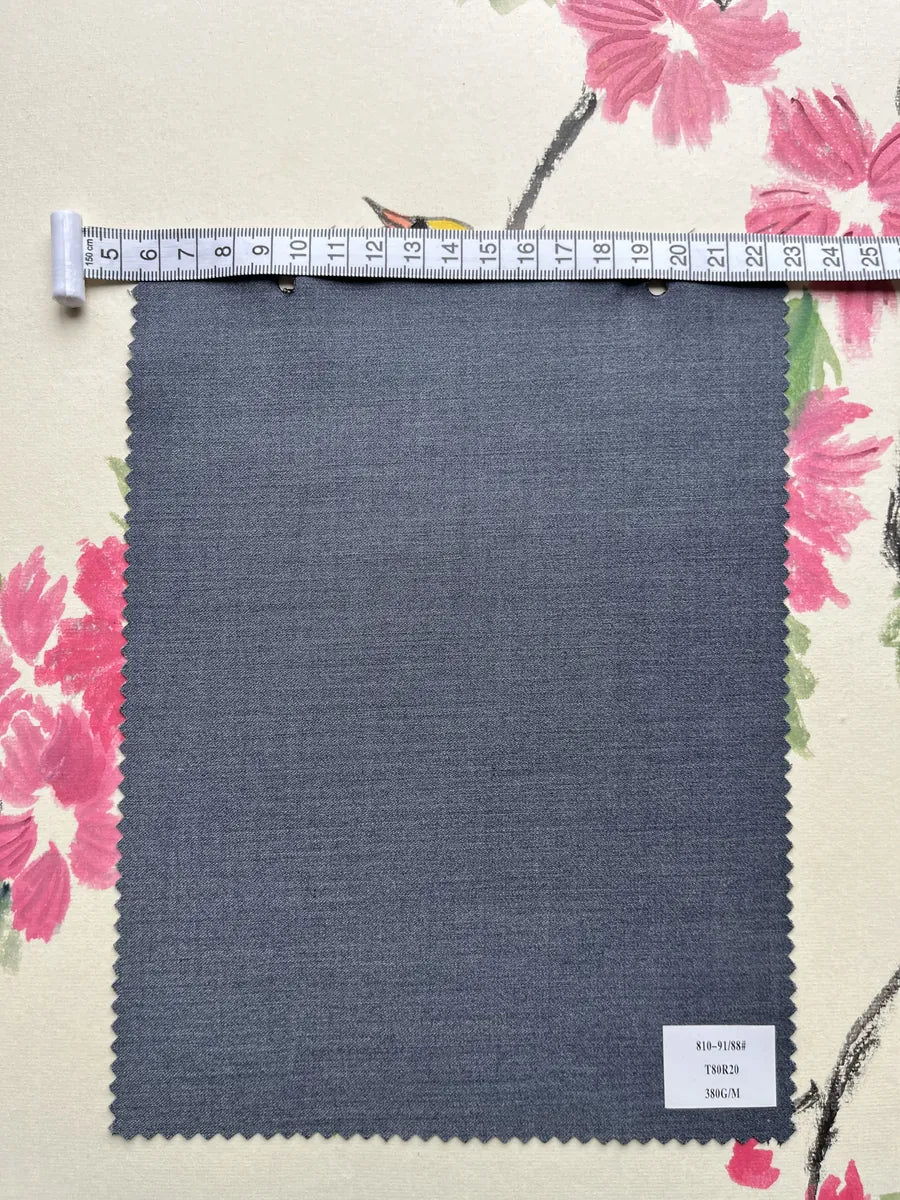 Midnight Navy Woven Suiting Fabric 380G/M