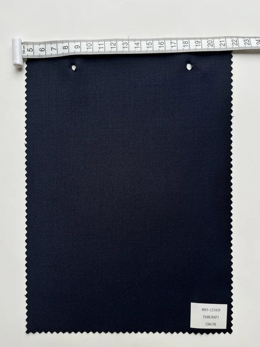 Cobalt Navy Stretch Woven Suiting Fabric 320G/M