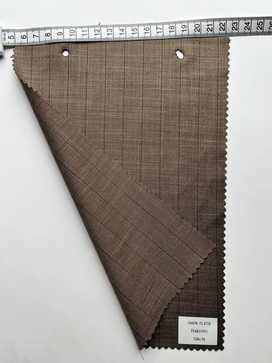 Pinstripe TR Woven Suiting Fabric 320GSM | Bulk Business Attire