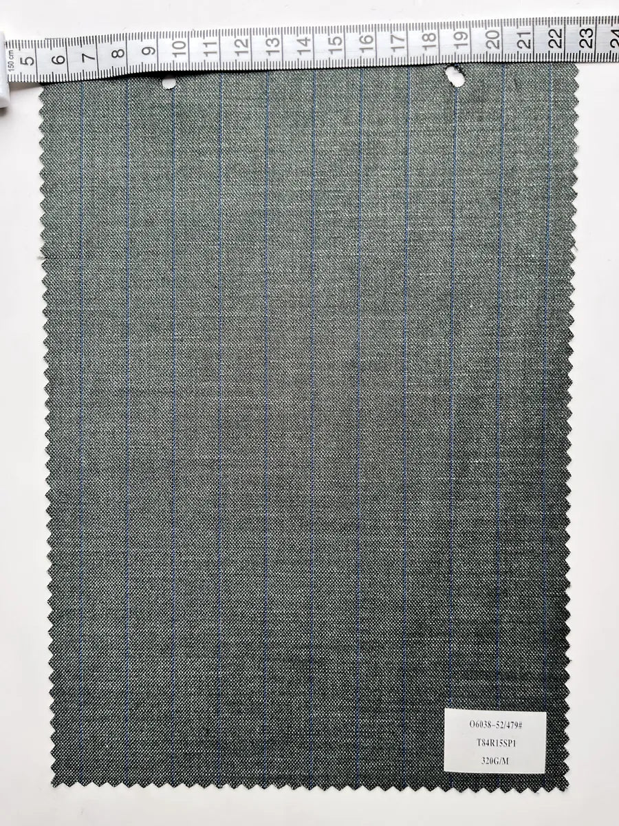 Pinstripe TR Woven Suiting Fabric 320GSM | Bulk Business Attire