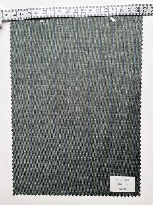Taupe Brown Pinstripe Woven Suiting Fabric 320G/M