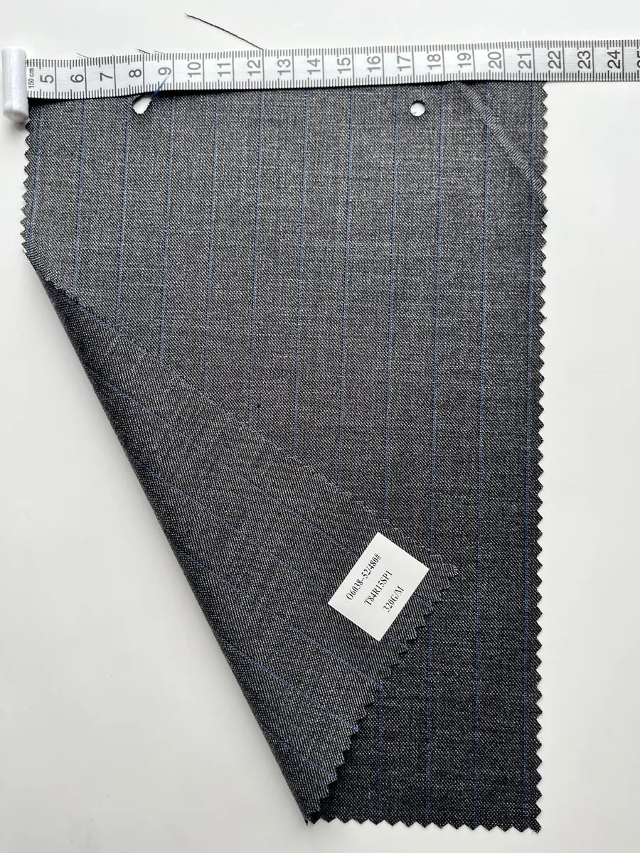 Pinstripe TR Woven Suiting Fabric 320GSM | Bulk Business Attire